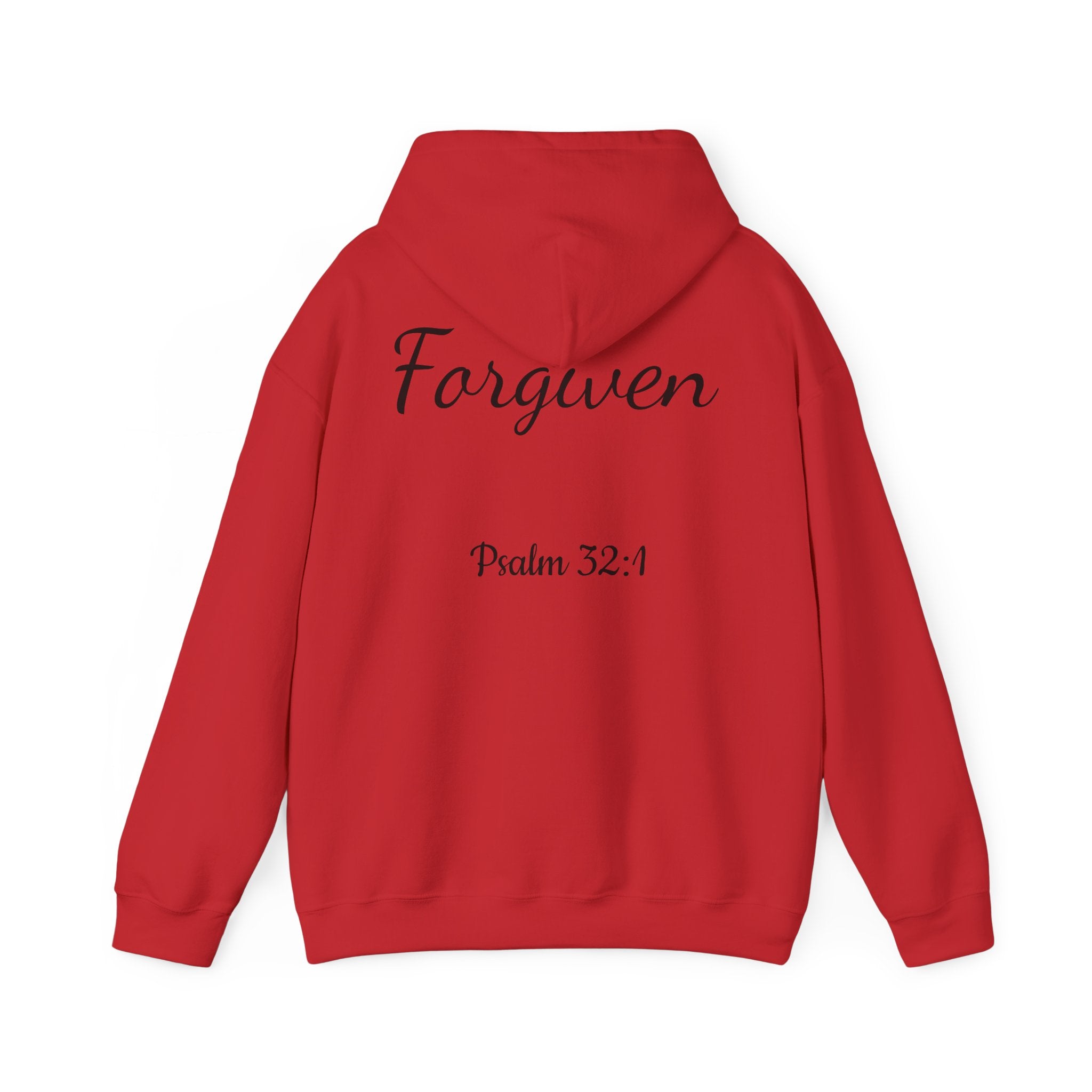 Forgiven Hoodie — Psalm 32:1 Christian Cross Sweatshirt