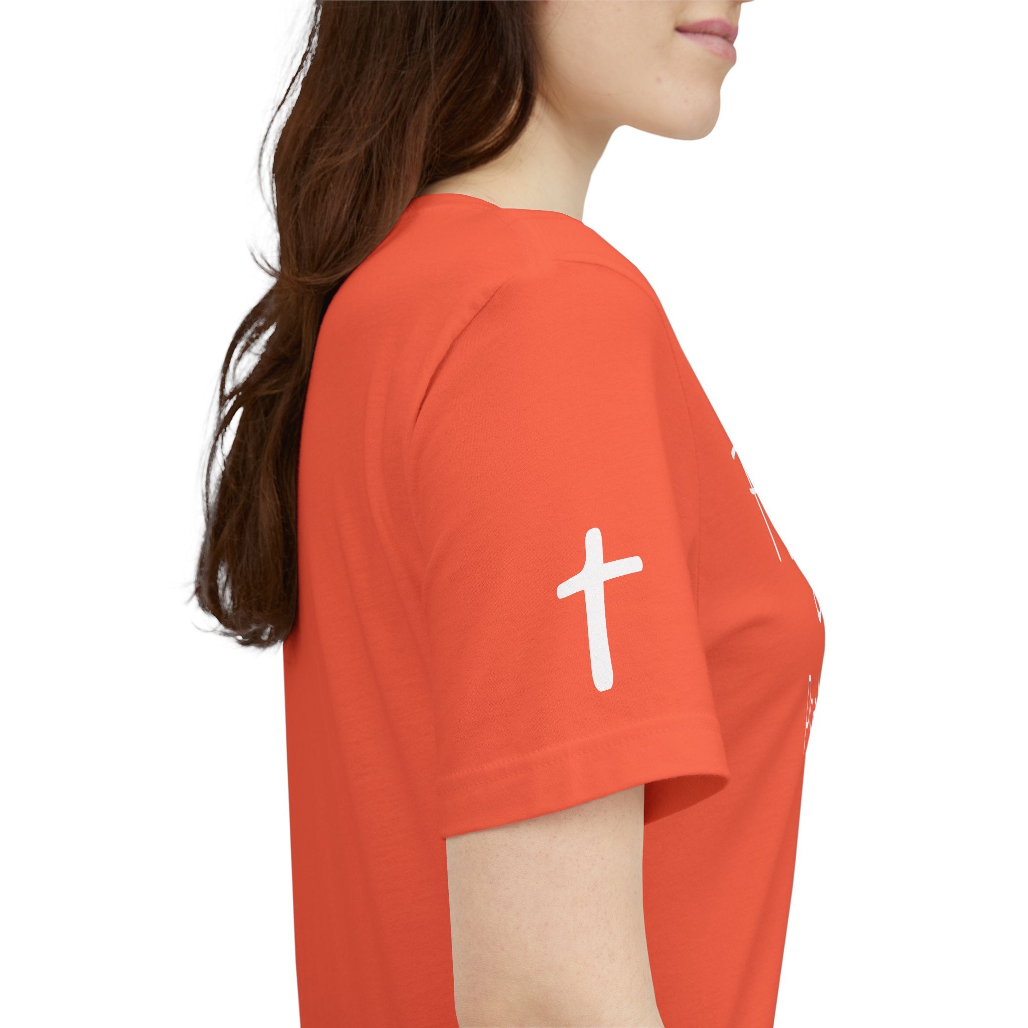 Forgiven Psalms 32:1 Tee | Christian Faith Shirt with Sleeve Cross