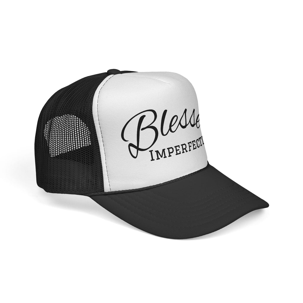 Blessed Imperfectly Trucker Cap | Script Logo Mesh Hat